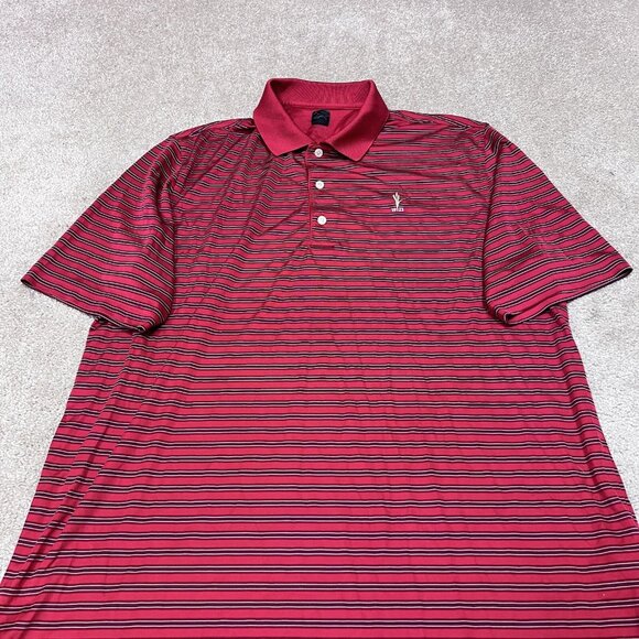 Greg Norman Polo Men’s Red Striped Short Sleeve Size Large - Picture 6 of 11